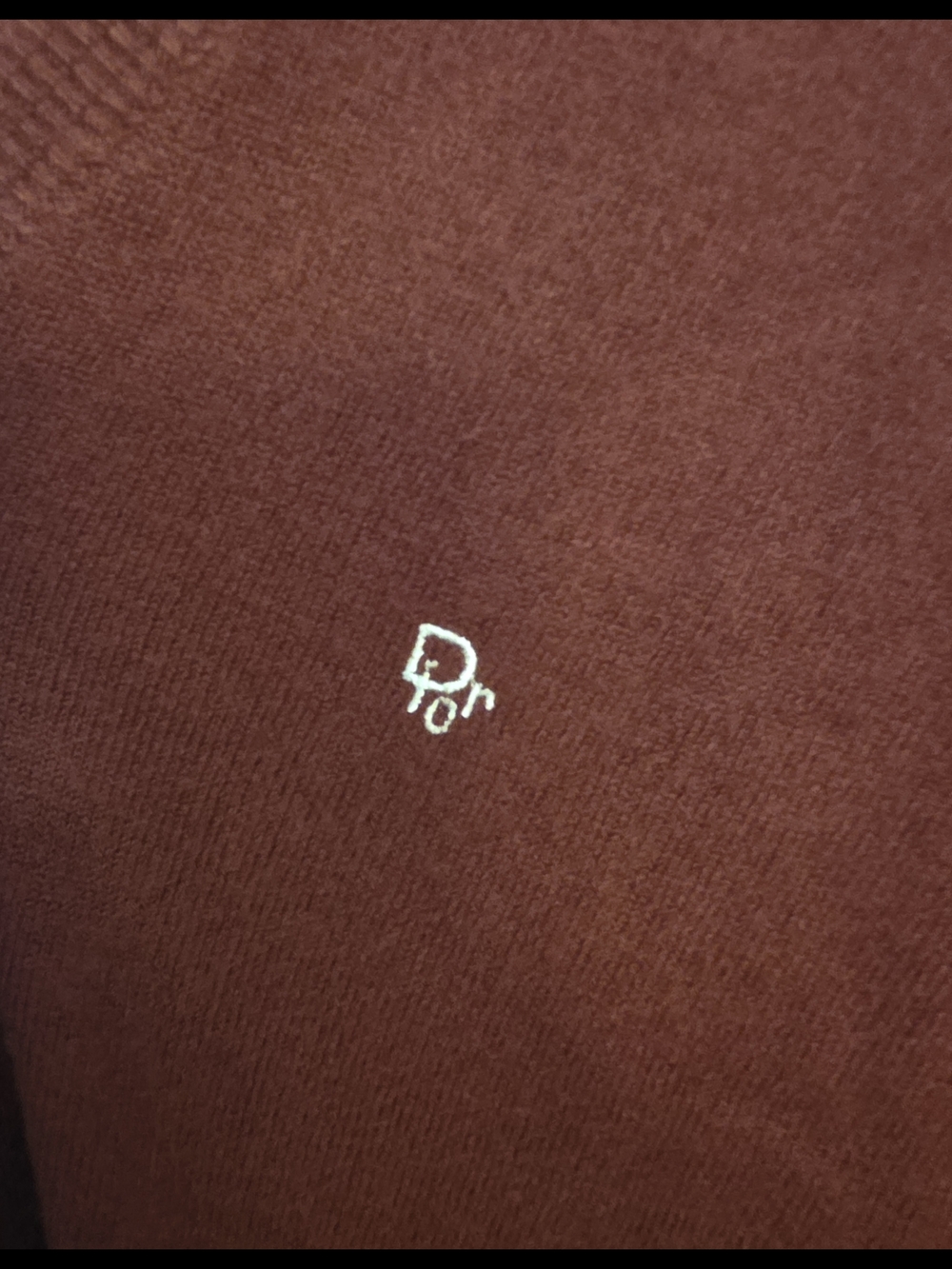 Christian Dior Monsieur 100% Cashmere V-Neck Sweater - Brick Red - Size M - Picture 5 of 10